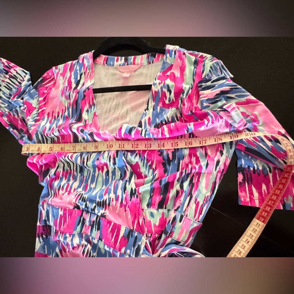 LILLY PULITZER MARVISTA
WRAP MAXI DRESS In  MULTI FREE
SPIRIT Print Size Medium. - Picture 8 of 9